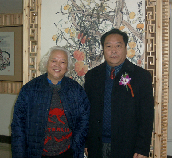 韩志冰 与著名画家吴山眀先生在杭州